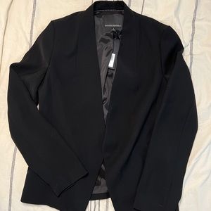 Banana republic collarless black blazer